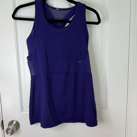Lululemon Purple Fast As Light 2 in 1 Tank Workout Top with Cut Out Design - Picture 1 of 11